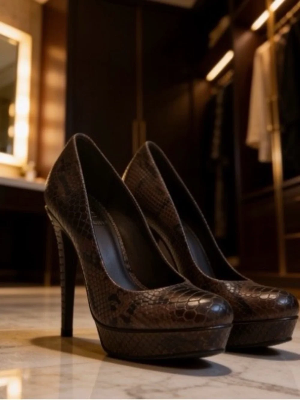 Tory Burch “JUDE” Python-Print Leather High Heel Pump (7)